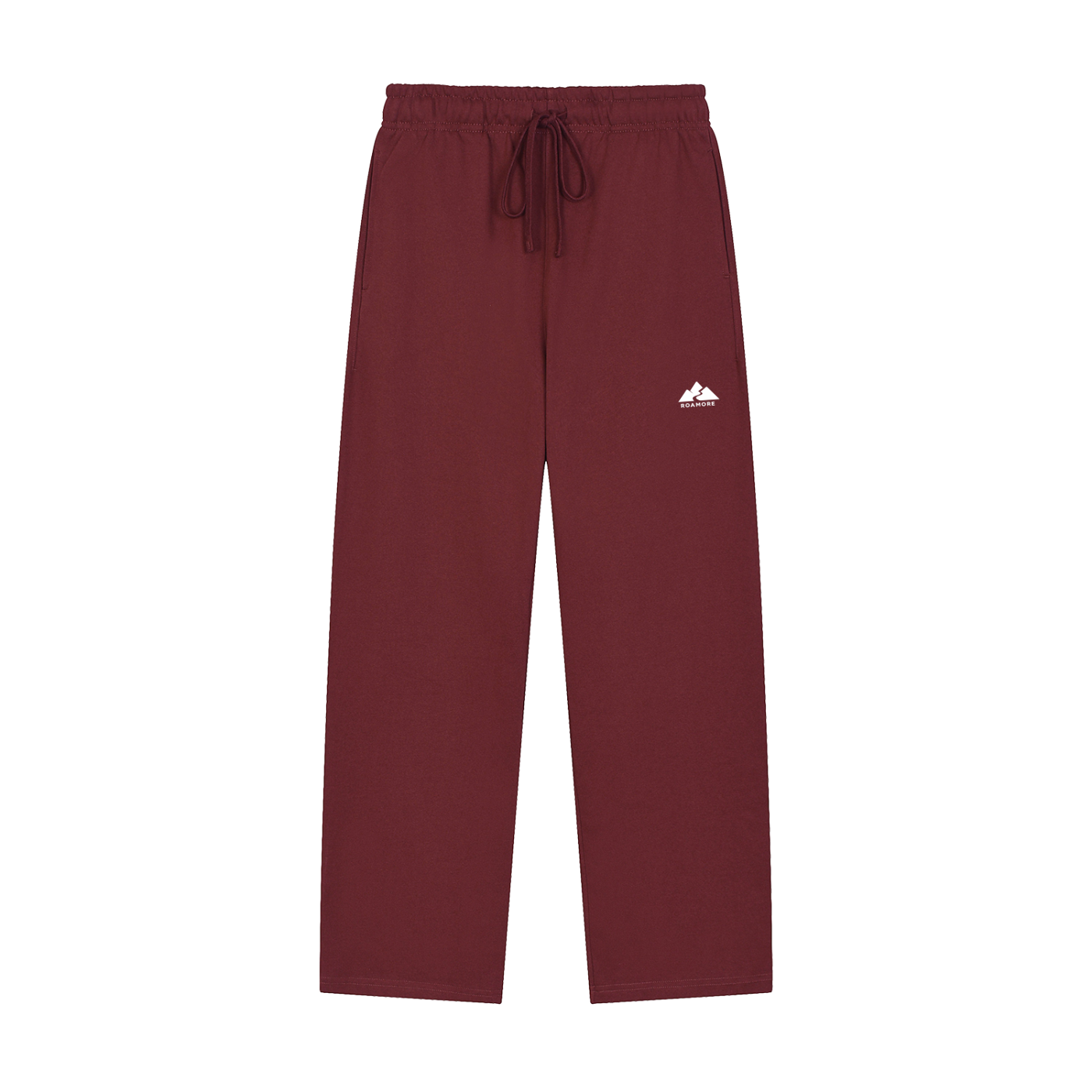 Solid Color Straight-Leg Sweatpants