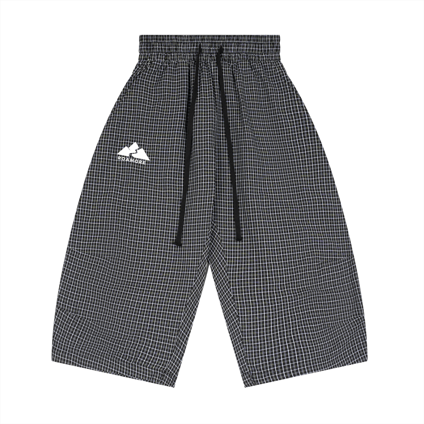 Unisex Plaid Loose Capri Shorts