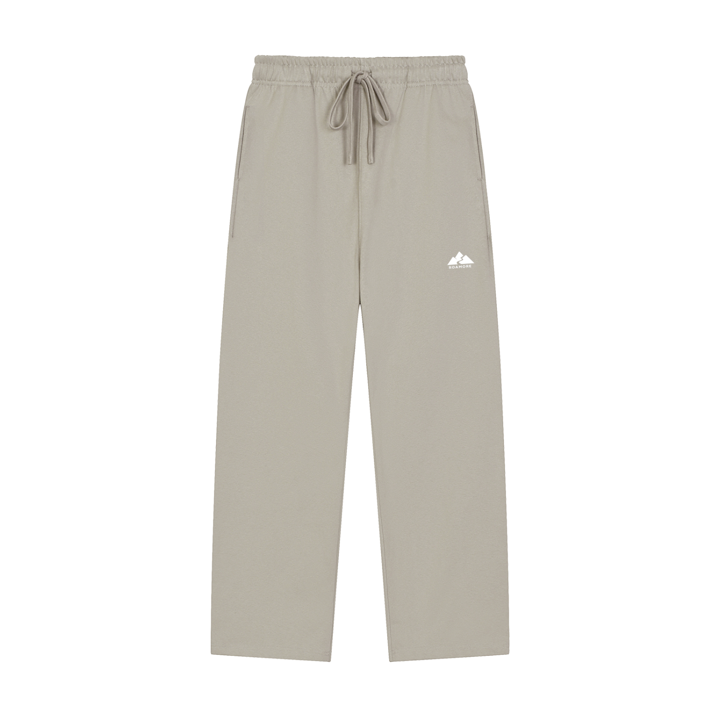 Solid Color Straight-Leg Sweatpants