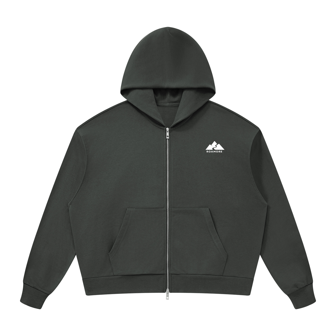 Unisex Drop Shoulder Full Zip Hoodie