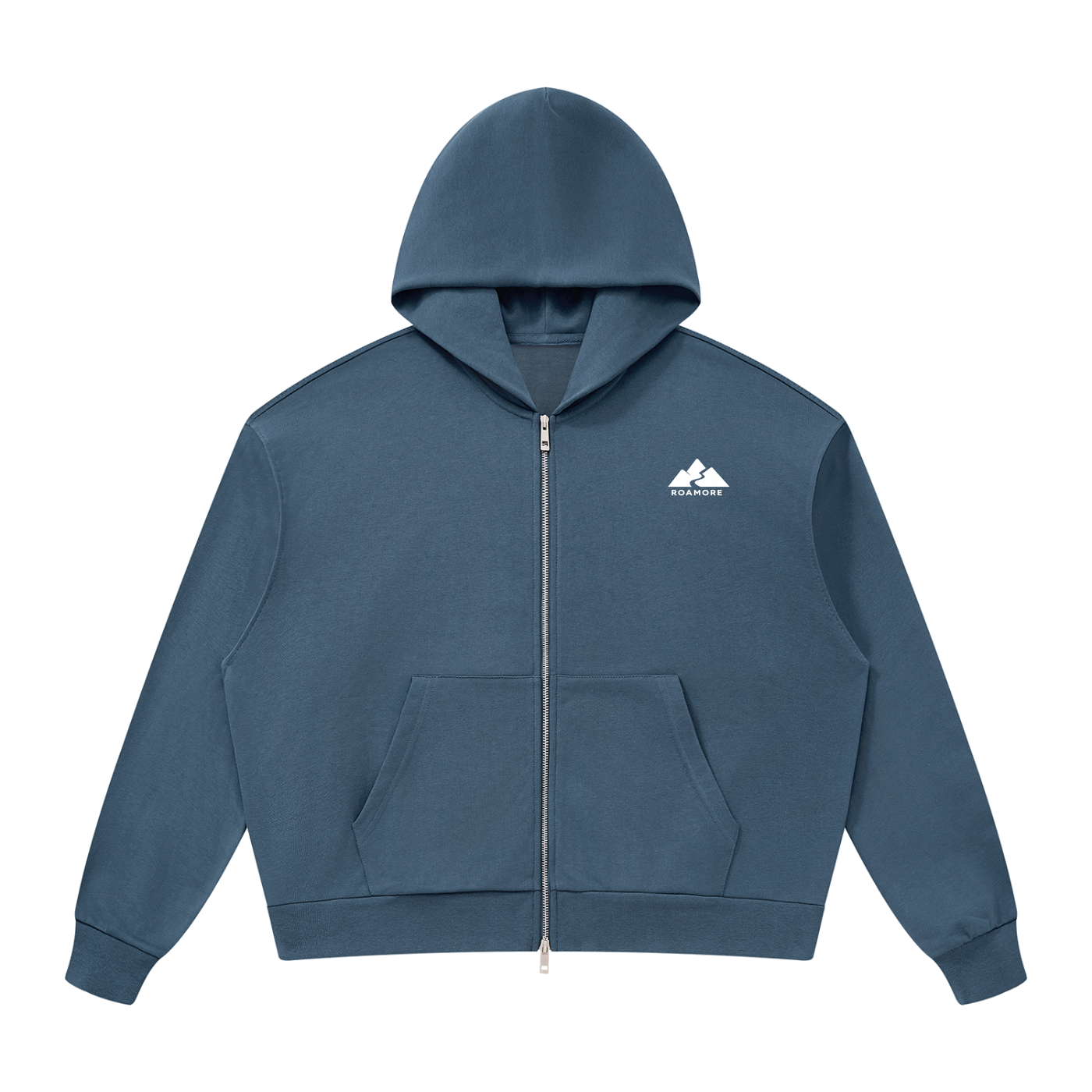 Unisex Drop Shoulder Full Zip Hoodie