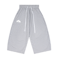 Unisex Plaid Loose Capri Shorts