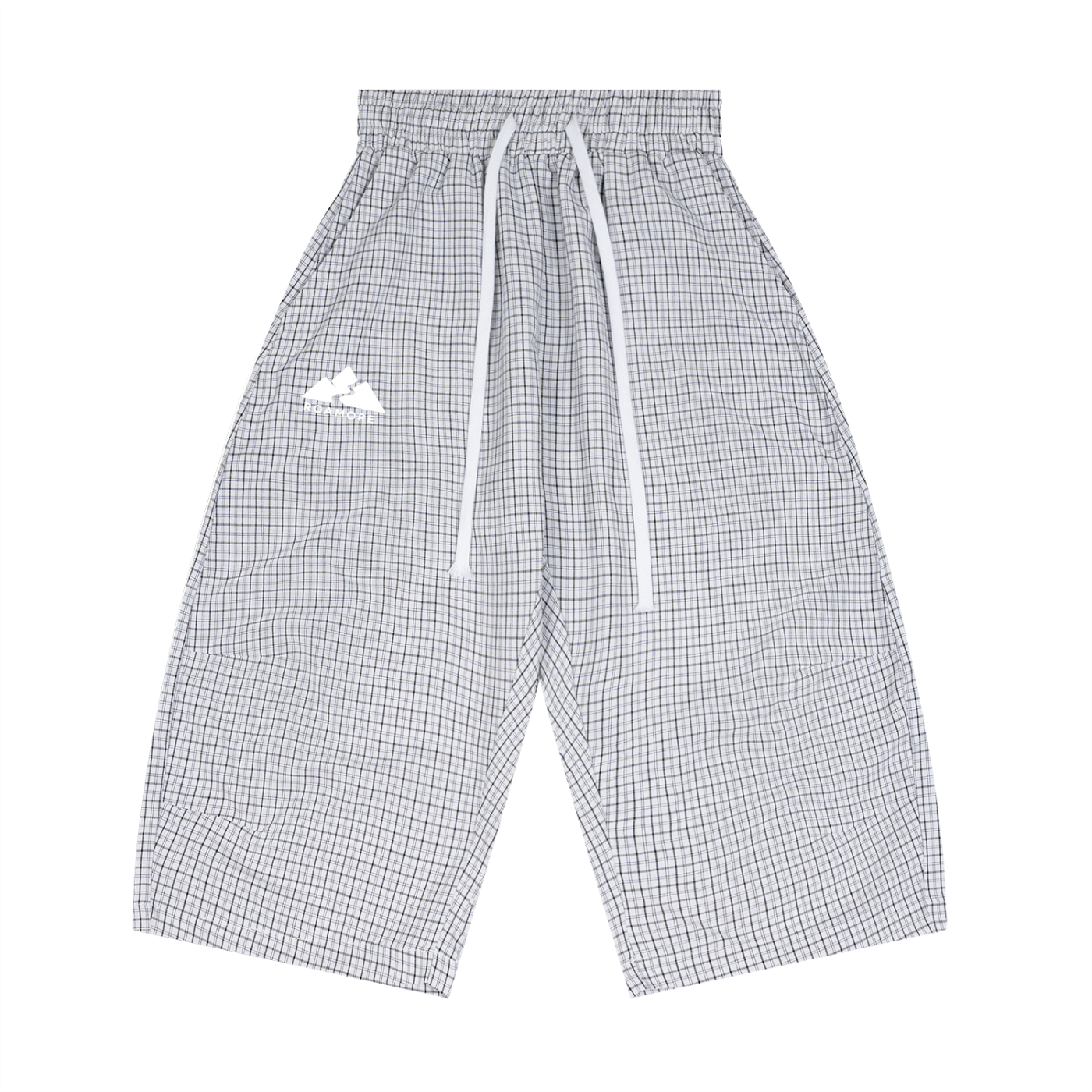 Unisex Plaid Loose Capri Shorts