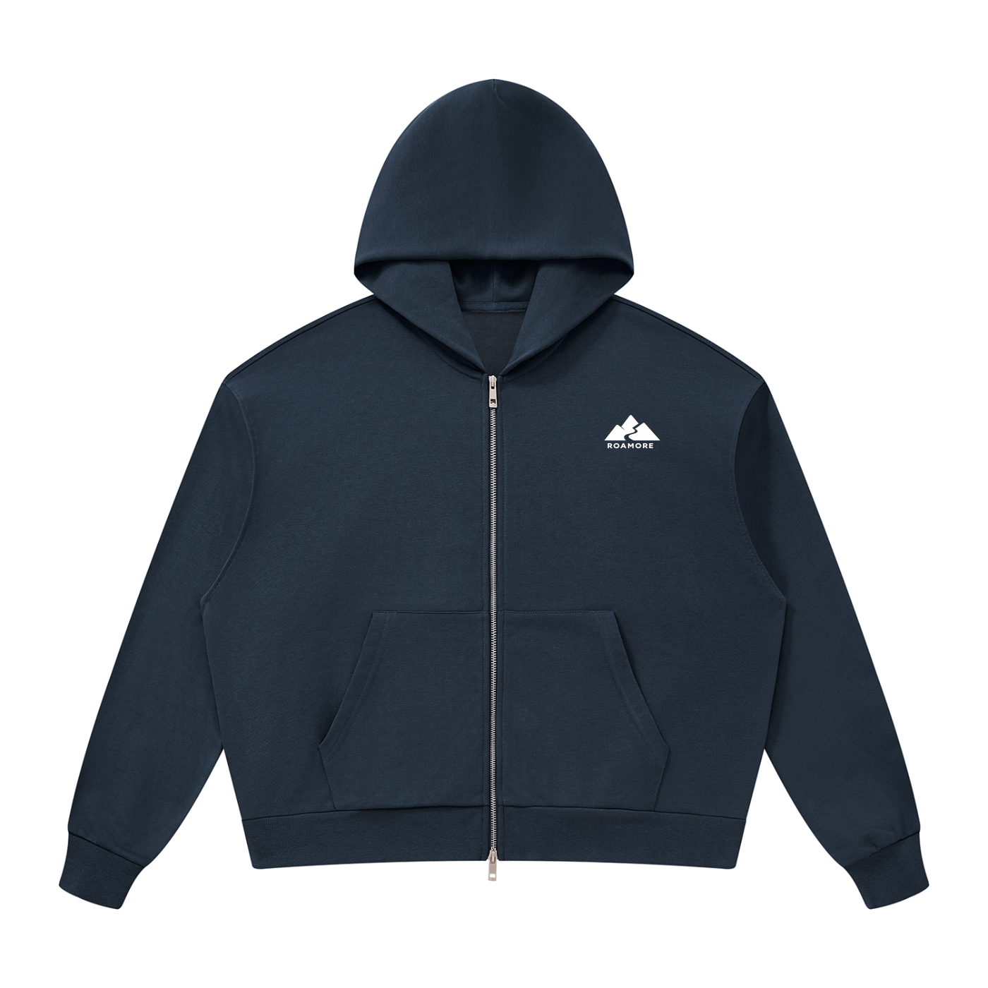 Unisex Drop Shoulder Full Zip Hoodie