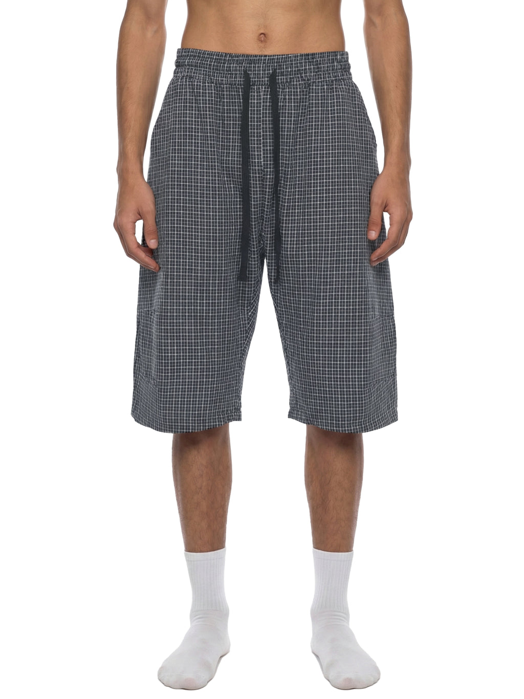 Unisex Plaid Loose Capri Shorts