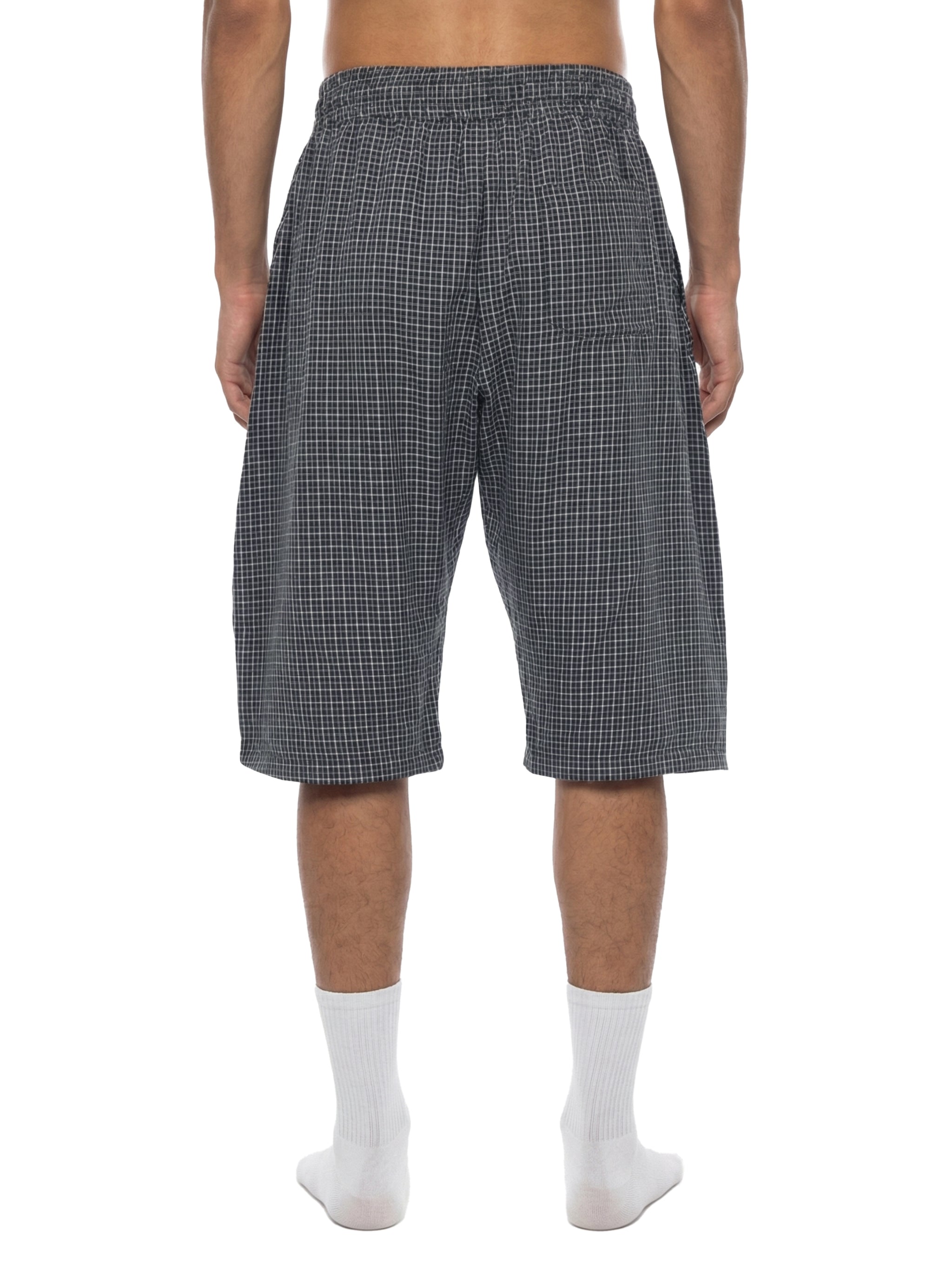 Unisex Plaid Loose Capri Shorts