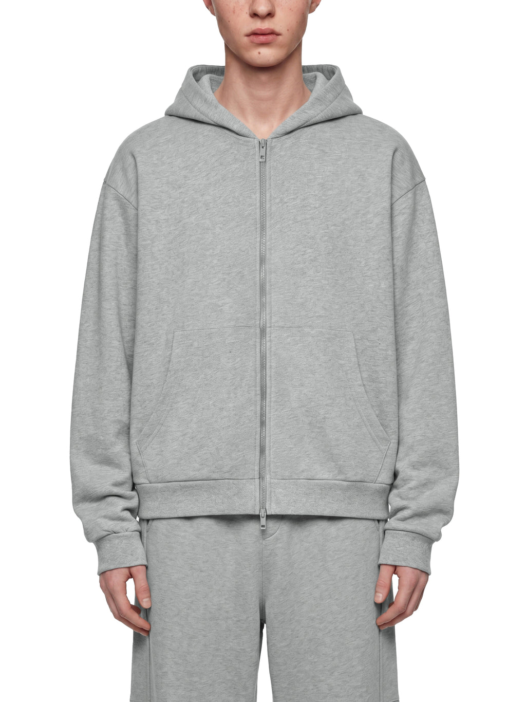 Unisex Drop Shoulder Full Zip Hoodie